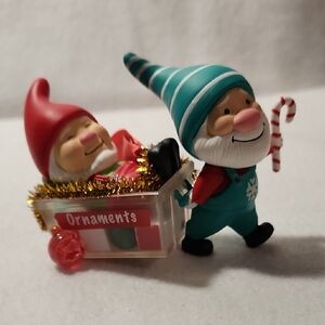 Festive Gnome Ornament Set - Red and Green